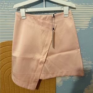 Topshop Light Pink Wrap Mini Skirt